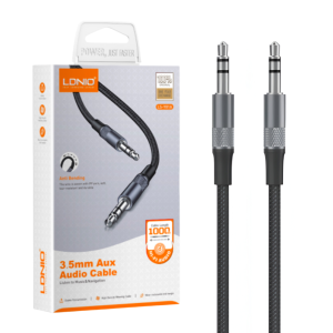 Adaptador LDNIO LS-Y81A 3.5MM A 3.5MM Audio de Alta Fidelidad 1 Metro Tipo Cordon