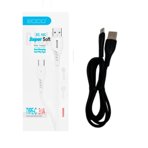 Cable de Carga y Datos ECCO EC-10C 1 Metro 18W USB-A a USB-C PVC