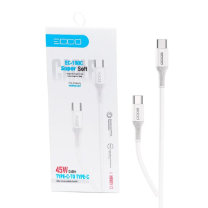 Cable de Carga y Datos ECCO EC-10CC 1 Metro 45W USB-C a USB-C PVC