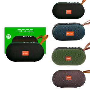 Parlante ECCO T7 Bluetooth USB + SD + AUX Reproductor de Música Portátil