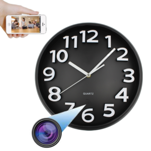 Reloj de Pared HD 1080p con Cámara de Seguridad Wi-Fi